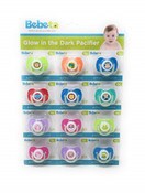 Wholesale - Bebeta GLOW IN THE DARK PACIFIERS W/STORAGE ON TEAR-OFF, UPC: 810002205538